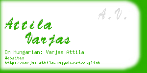 attila varjas business card